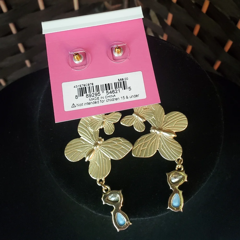 Betsey Johnson Matching Butterfly 🦋 Earrings - Picture 8 of 10